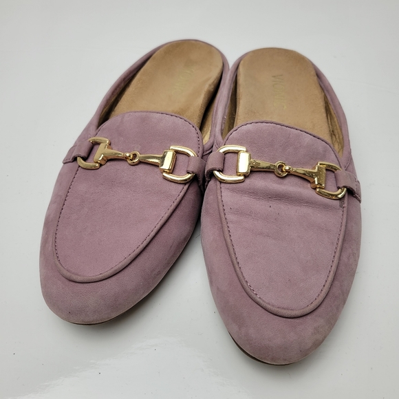 Vionic Adeline Suede Slip-on Leather Mules - Picture 4 of 9